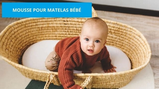Matelas Couffin 70x30x4 Cm - Mousse HQ Hypoallergénique - Housse Lavable - Pour Landau Et Poussette
